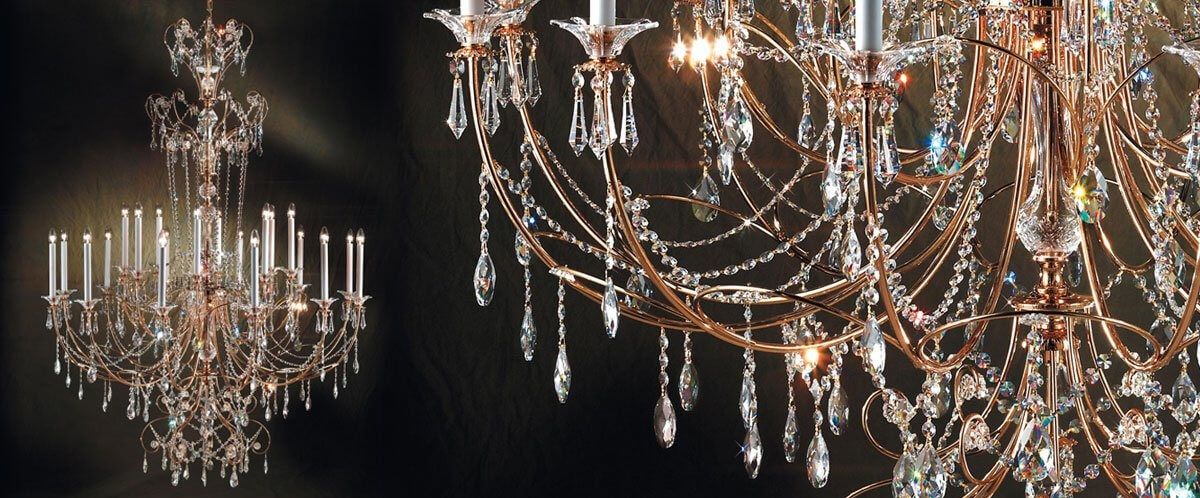 Colectia  Katharina-candelabre  clasice  cu  cristale  Swarovski,  alama  masiva  poleita  cu  aur  24K,  lucrate  manual  