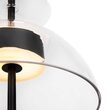 Lustra LED moderna Bangkok neagra cilindrica abajur transparent Ø25cm 12W, Maytoni