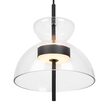 Lustra LED moderna Bangkok neagra cilindrica abajur transparent Ø25cm 12W, Maytoni