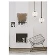 Candelabru modern cu 3 brate din alama masiva si abajururi din sticla opal, Odyssey, B140 SchwungHome