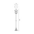 Stalp exterior IP23 ruginiu abajur sticla, Tirol 9262 Smarter