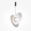 Lustra LED moderna Evolution neagra abajur alb L52cm 9W, Maytoni