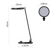 Lampa de birou Charles, neagra, dimmabila, 550 lm, IP20, Emos Z7628B