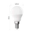 Bec LED miniglob, E14, lumina neutra 4000K, 4.2W, 470lm, 30000 h functionare, garantie 3 ani, Emos ZQ1E23
