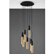 Lustra moderna neagra-aurie detalii sferice negre 7xGU10/60W Alas 2018 Jupiter
