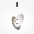Lustra LED moderna Evolution neagra abajur gri L52cm 9W, Maytoni