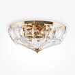 Plafoniera cristal transparent clasica Facet aurie Ø48cm, Maytoni
