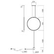 Lustra/lampadar moderna negru mat LED 28W/2898lm/3000K, Slick 01-2199 Redo