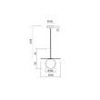 Lustra moderna Plato aurie abajur sticla 1xE14/28W, Plato 01-2729 Redo