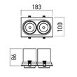 Spot LED incastrat retractibil XSLIDE 2x12W 4000K CRI.90 IP20 38° SWH Arelux SI02NW SWH