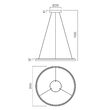 Lustra bej il. directa/central LED 45W+45W/2700K-4000K-5000K, Vance 01-3739 Redo