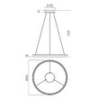 Lustra bej il. direct/central LED 35W+35W/2700K-4000K-5000K, Vance 01-3937 Redo