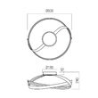 Plafoniera moderna Impuls neagra LED 34W/3740lm/3000K, 01-3614 Redo
