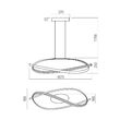 Lustra moderna Impuls neagra dimmabila LED 38W/4180lm/3000K, 01-3617 Redo