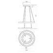 Lustra Iconic neagra-alb LED 80W 9622lm/9655lm 3000K/4000K, 01-3919 Redo