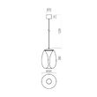 Lustra moderna Drop cromata sticla transparenta LED 8W/880lm/3000K, 01-3627 Redo