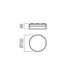 Aplica/Plafoniera moderna baie IP54 Frisbi alba LED 8W/768lm/3000K, 01-3729 Redo