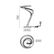 Veioza moderna auriu mat LED 18W/1980lm/3000K, Tempest 01-3604 Redo