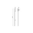 Aplica L=1.5 m negru mat il. indirect LED 17W/1701lm/3000K, Twig 01-3709 Redo