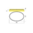 Plafoniera moderna ovala finisata alb mat LED 80W/3000-4000K, Nobu 01-3809 Redo
