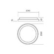 Plafoniera Iconic neagra-alb LED 30W 3620lm/3646lm 3000K/4000K, 01-3904 Redo