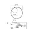Plafoniera moderna robusta negru mat LED 27W/3000K-4000K-6000K, Scroll 01-4009 Redo