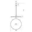 Lustra fonoabsorbanta verde masliniu/negru LED 7W/570lm/2700K, Nuwa 01-4109 Redo