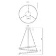 Lustra moderna bronz mat LED 46W/3000K-4000K-6000K, Scroll 01-4017 Redo