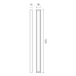 Aplica baie IP44 L=120 cm negru mat LED 36W/4000lm/3000K-4000K, Horizon  01-3794 Redo