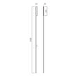 Aplica L=2.5 m negru mat il. indirect LED 33.5W/2381lm/2700K, Twig 01-4264 Redo