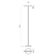 Lampadar modern negru mat LED 8.3W/667lm/2700K, Praxi 01-4269 Redo
