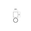 Plafonieră LED modernă argintiu cafeniu 6.5W/3000K Hera 01-3674 Redo