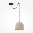 Lustra moderna Broni neagra abajur gri Ø20cm, Maytoni