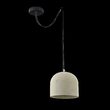 Lustra moderna Broni neagra abajur gri Ø20cm, Maytoni