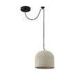 Lustra moderna Broni neagra abajur gri Ø20cm, Maytoni