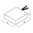 Intrerupator+dimmer atingere montaj in spate oglinda benzi 26x28x7 mm IP20 Arelux PRFMTDIMM01