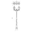 Stalp iluminat exterior IP44 Sevilla 9609 Smarter