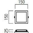 Spot LED incastrat XFACE 12W 4000K IP40 120° MWH Arelux FCQ02NW MWH
