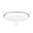 Plafoniera Lerox moderna LED 36W/2600lm/3000K, DL 7-670/40 CHROM/opal-matt Orion