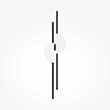 Aplica LED moderna Skyline neagra cu disc excentric abajur alb L19cm 23W, Maytoni