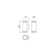 Aplica exterior IP54 gri inchis il. direct/indirect 2xGU10/28W, Cargo 90518 Smarter