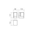 Aplica exterior LED IP44 maro 9.4W/675lm/3000K, Tok 90490 Smarter