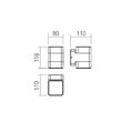Aplica exterior LED IP44 gri inchis 14.8W/1213lm/3000K, Tok 90492 Smarter