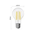 Bec LED filament Clasic A60, E27, lumina calda 2700K, 10.5W, 1521lm, 25000 h functionare, garantie 3 ani, Emos ZF5D62