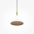 Lustra LED moderna El neagra abajur alb cu auriu Ø15cm 12W, Maytoni