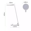 Lampa de birou Charles, alba, dimmabila, 550 lm, IP20, Emos Z7628W