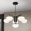 Candelabru Josephine modern 6xE27/40W, LU 1841/5+1 MS/SCHWARZ Orion