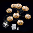 Candelabru Josephine modern 10xE27/40W, LU 1841/6+3+1 MS/SCHWARZ Orion