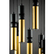 Lustra moderna neagra-aurie detalii sferice negre 7xGU10/60W Alas 2018 Jupiter