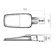 Corp de iluminat LED stradal formă plată LNX04NW S Arelux